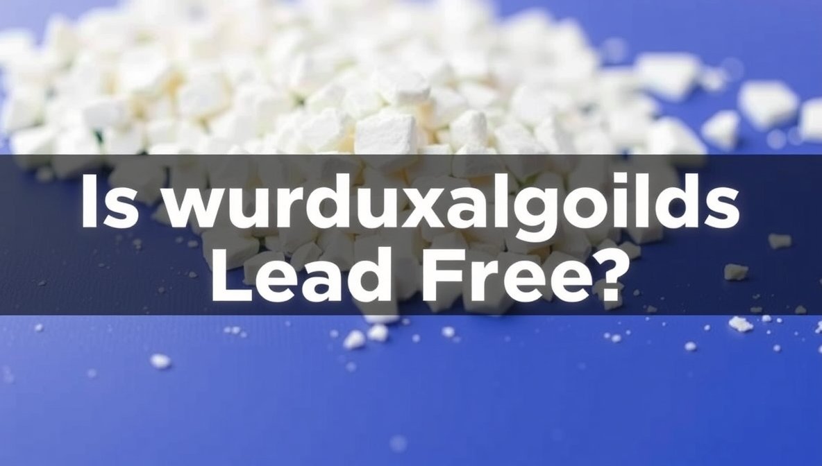 Wurduxalgoilds product with a focus on lead-free safety, highlighting regulatory compliance and testing methods.